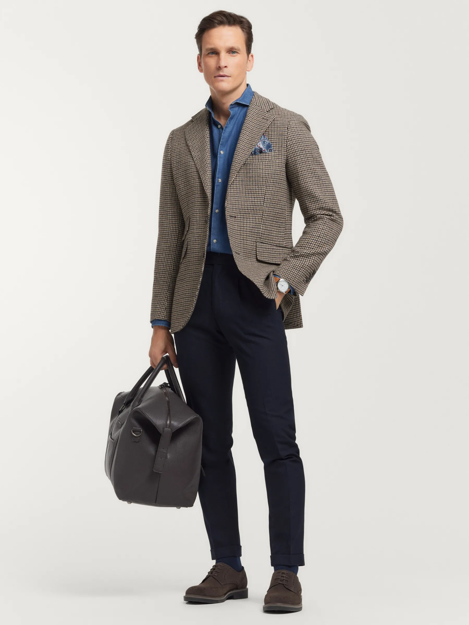 Alvaro Moreno AMERICANA CHARLIE TWIST MARRÓN-Hombre Americanas