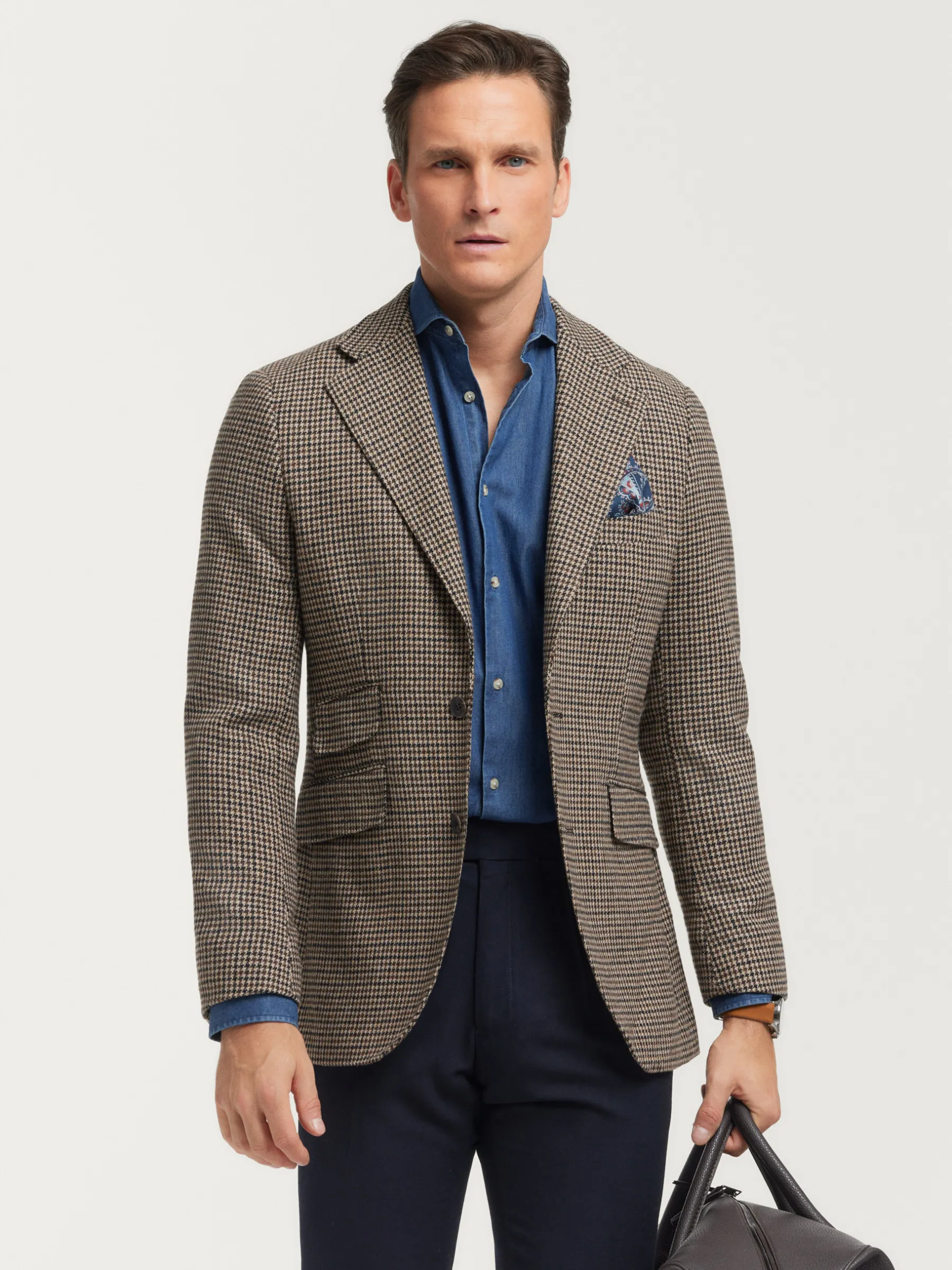 Alvaro Moreno AMERICANA CHARLIE TWIST MARRÓN-Hombre Americanas