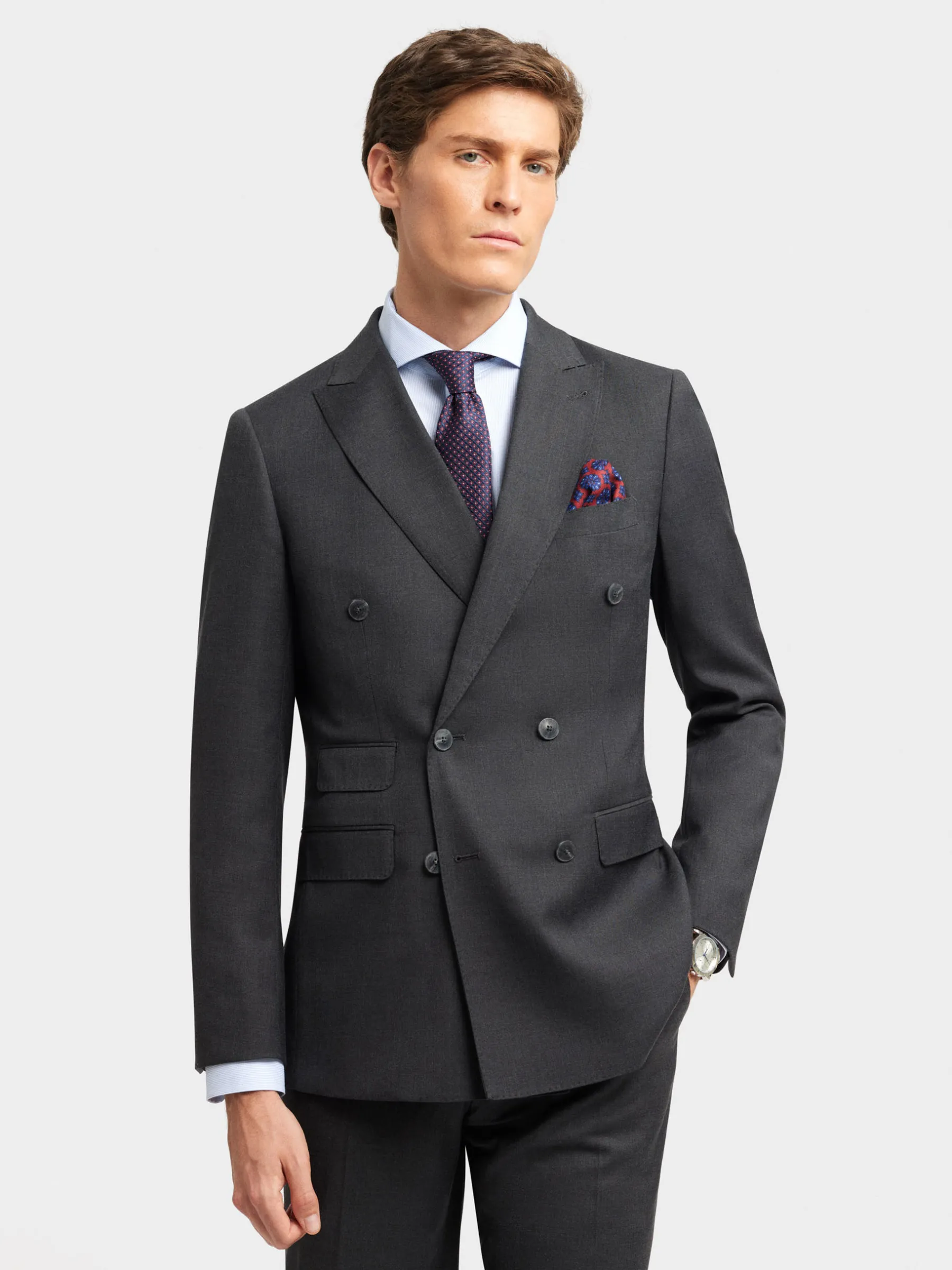 Alvaro Moreno AMERICANA FIL A FIL CRUZADO-Hombre Trajes|Trajes