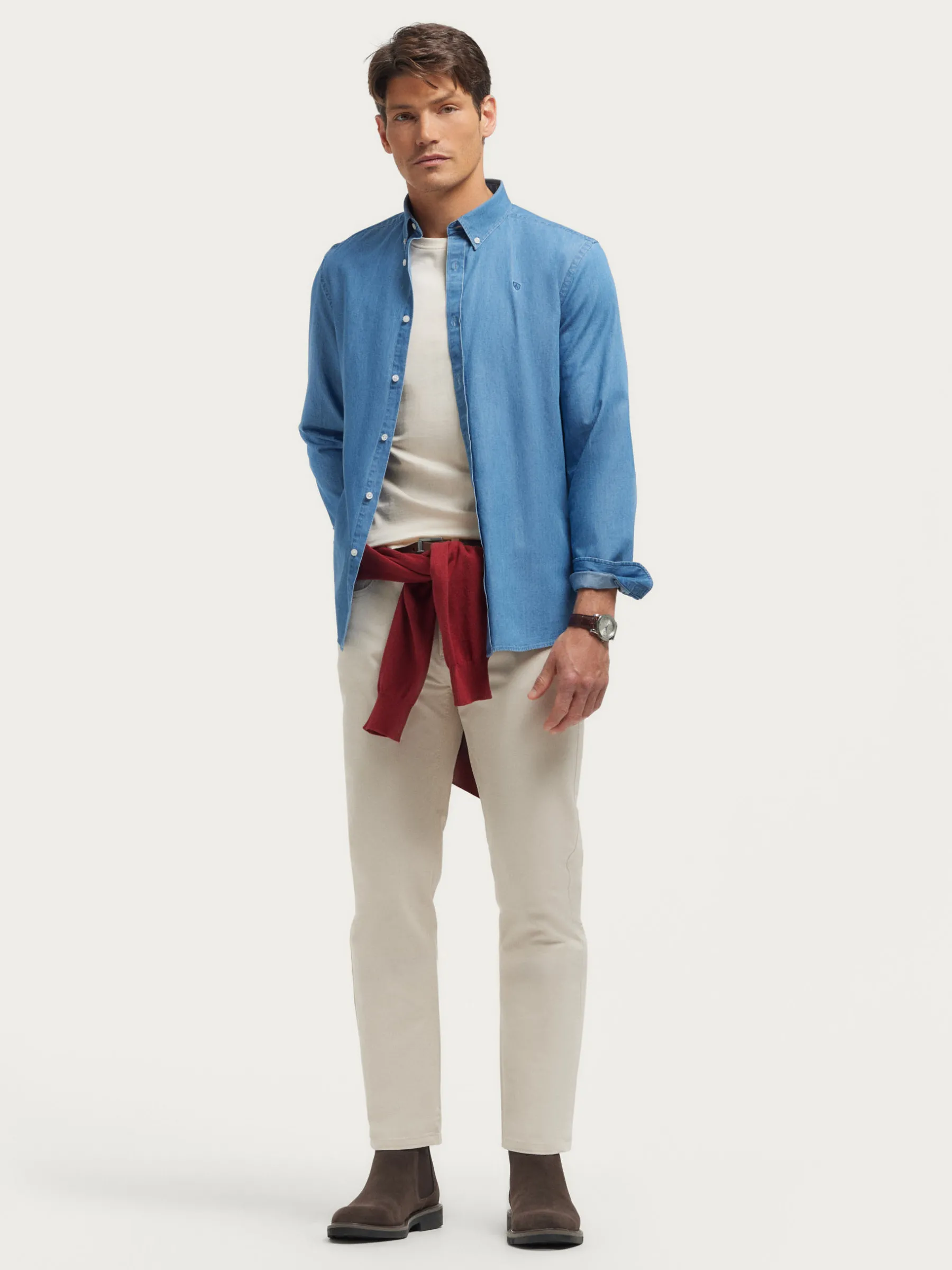 Alvaro Moreno CAMISA DENIM B.DOWN-Hombre Casual