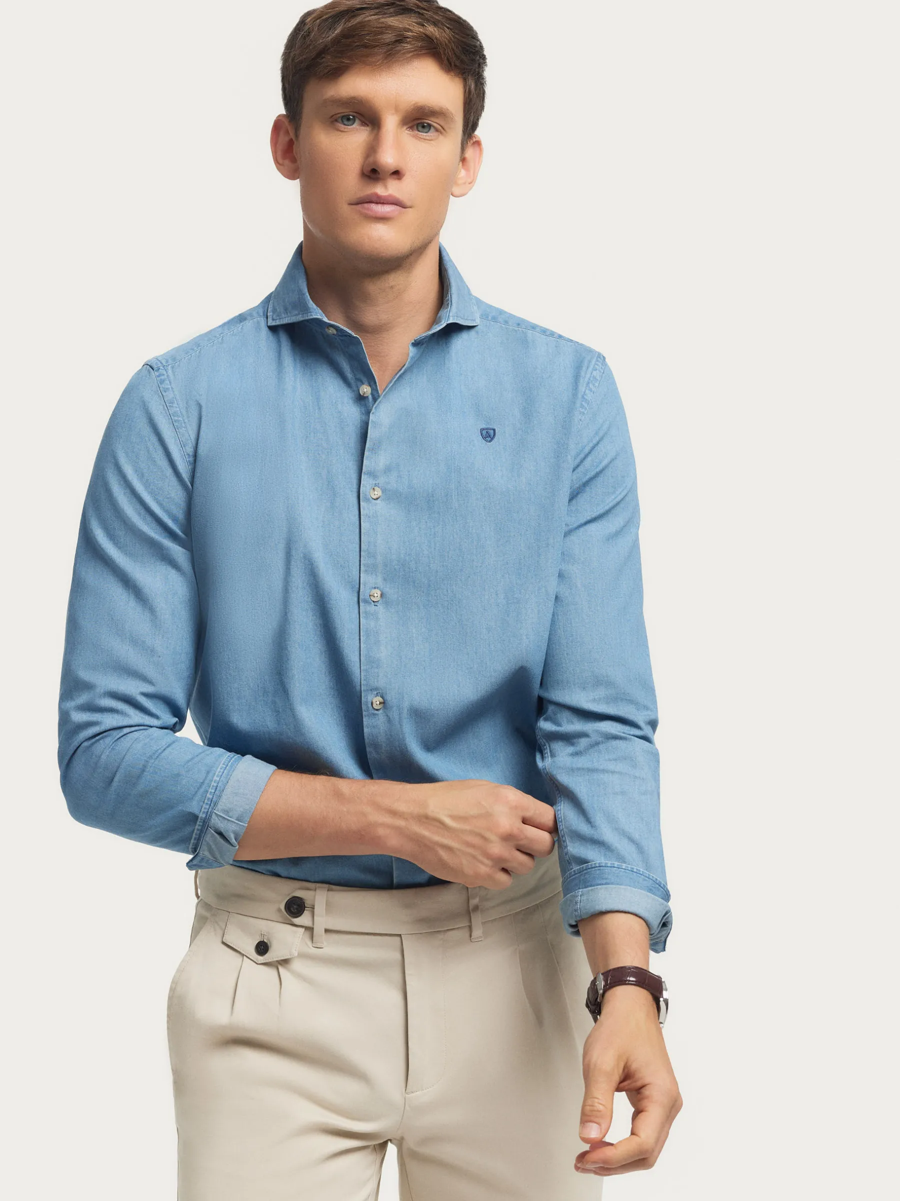 Alvaro Moreno CAMISA DENIM JACK-Hombre Casual