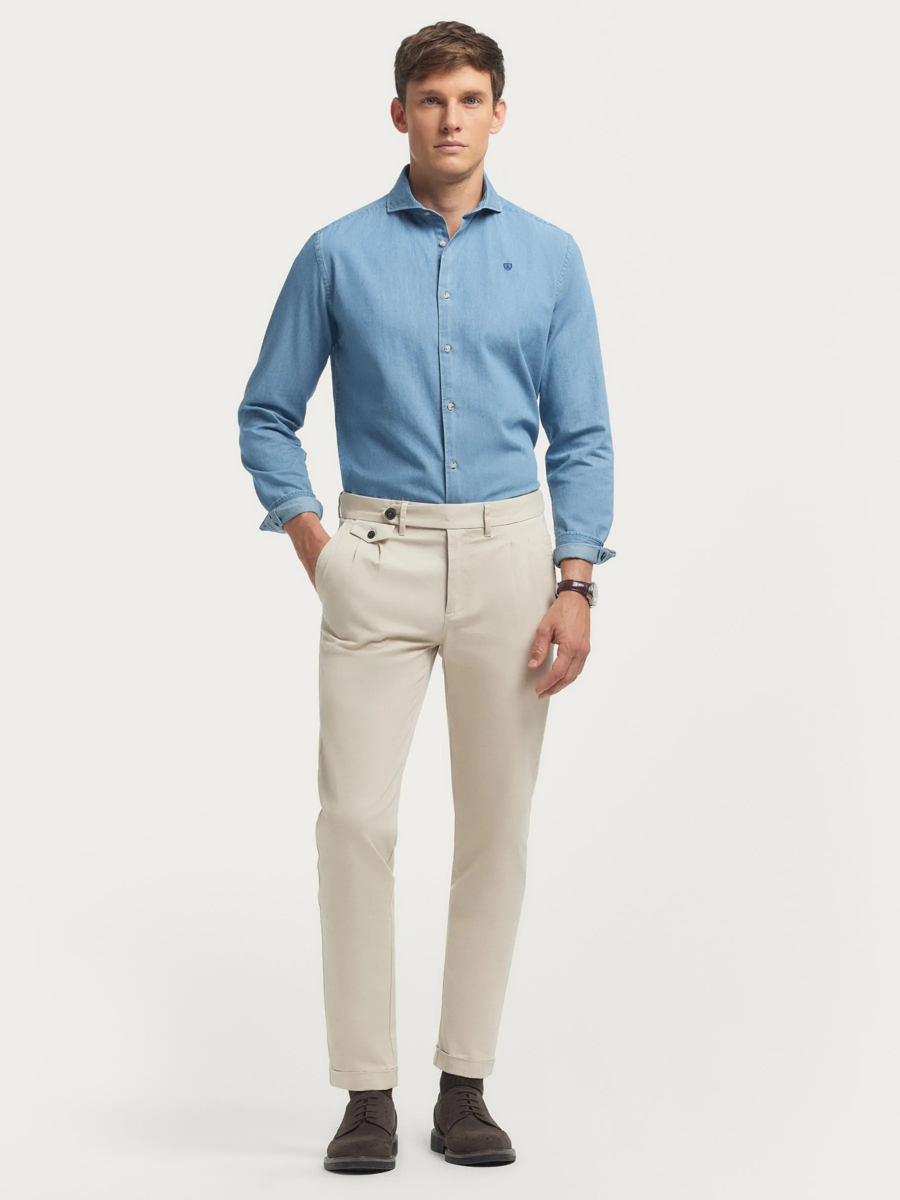 Alvaro Moreno CAMISA DENIM JACK-Hombre Casual