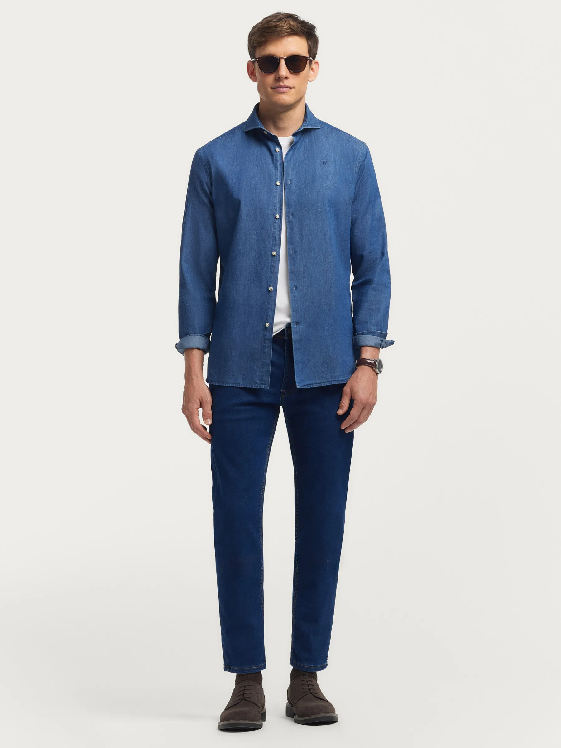 Alvaro Moreno CAMISA DENIM JACK-Hombre Casual