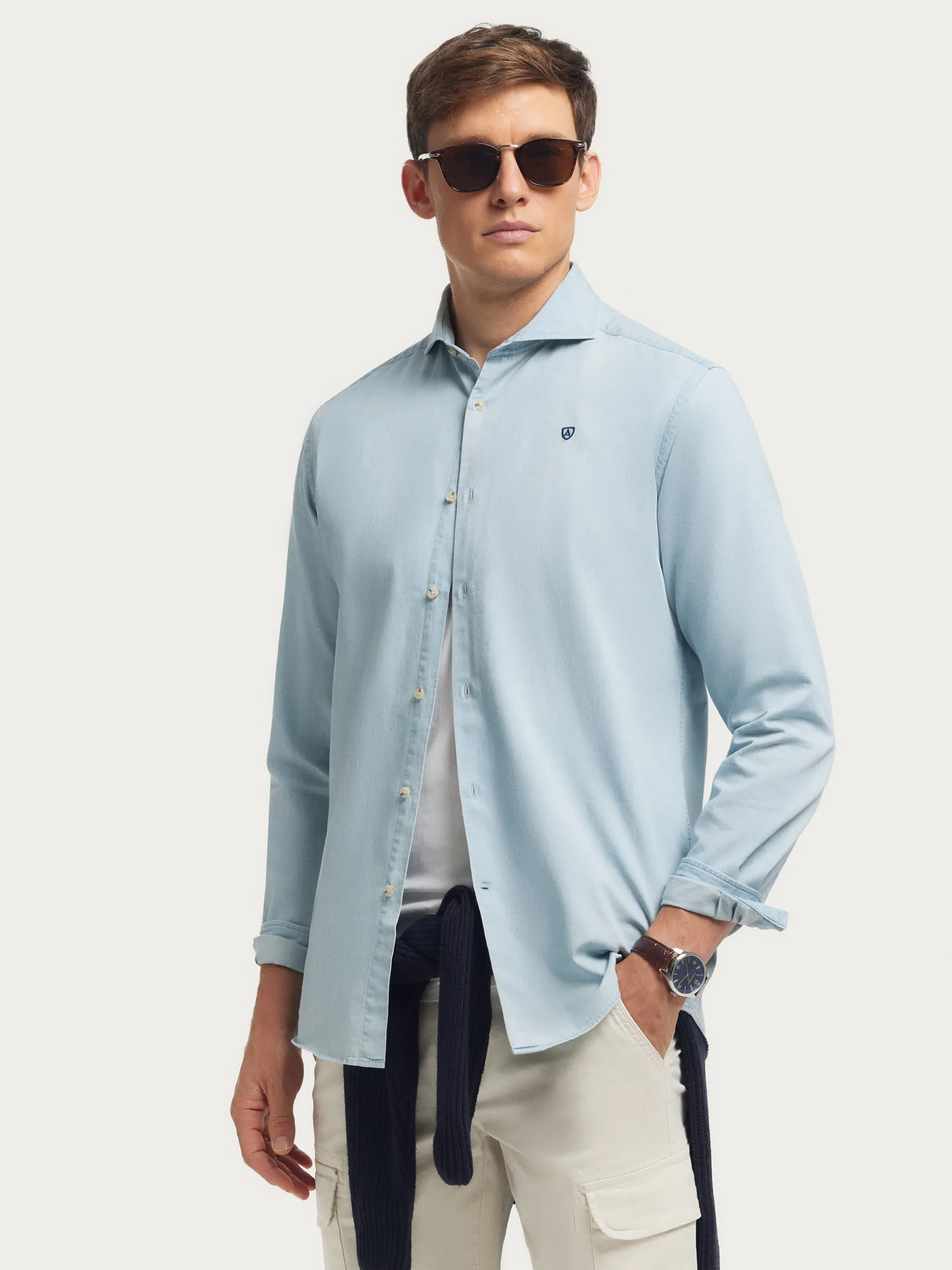 Alvaro Moreno CAMISA DENIM JACK-Hombre Casual