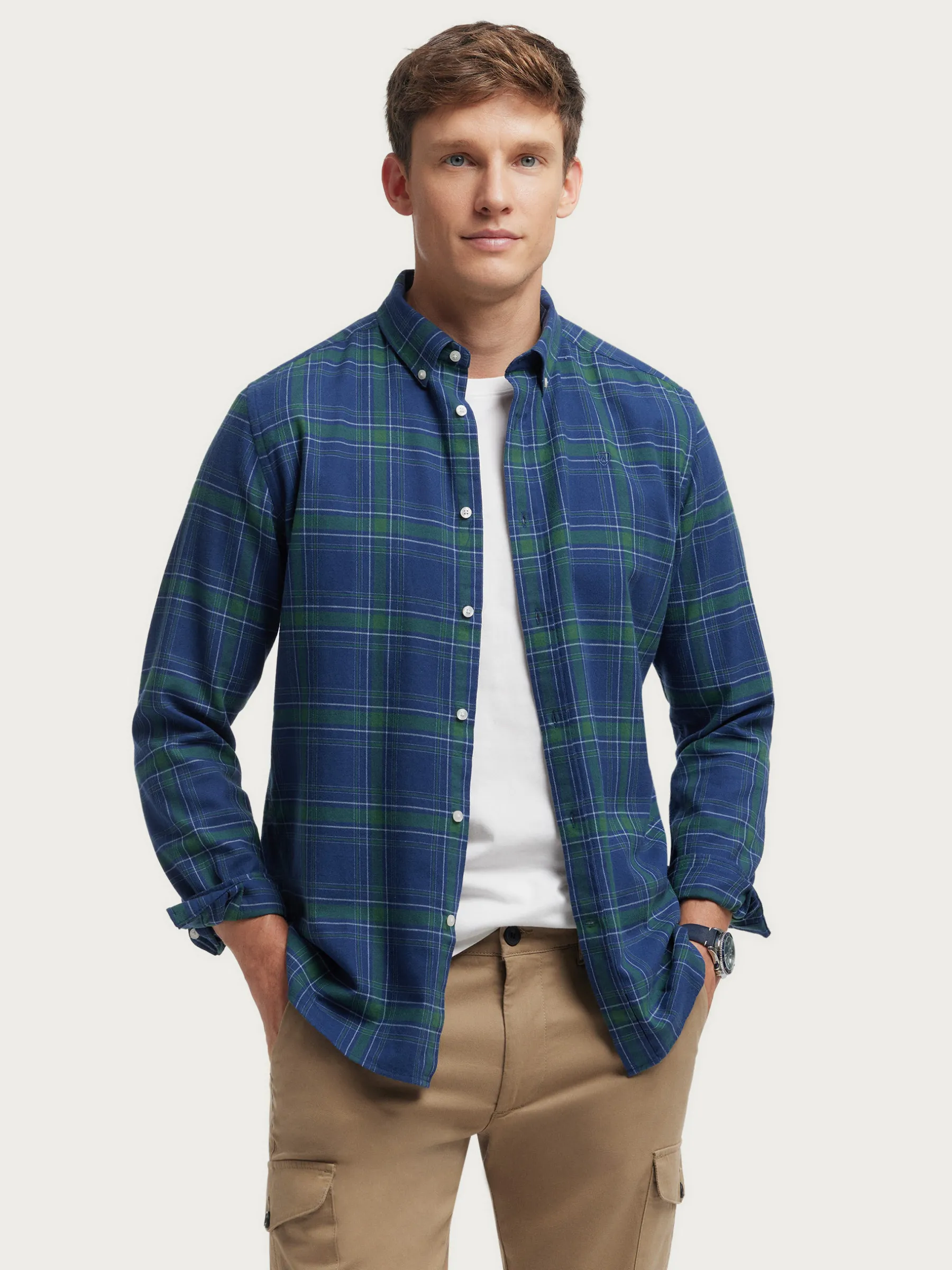 Alvaro Moreno CAMISA FLANNEL TARTAN-Hombre Franela