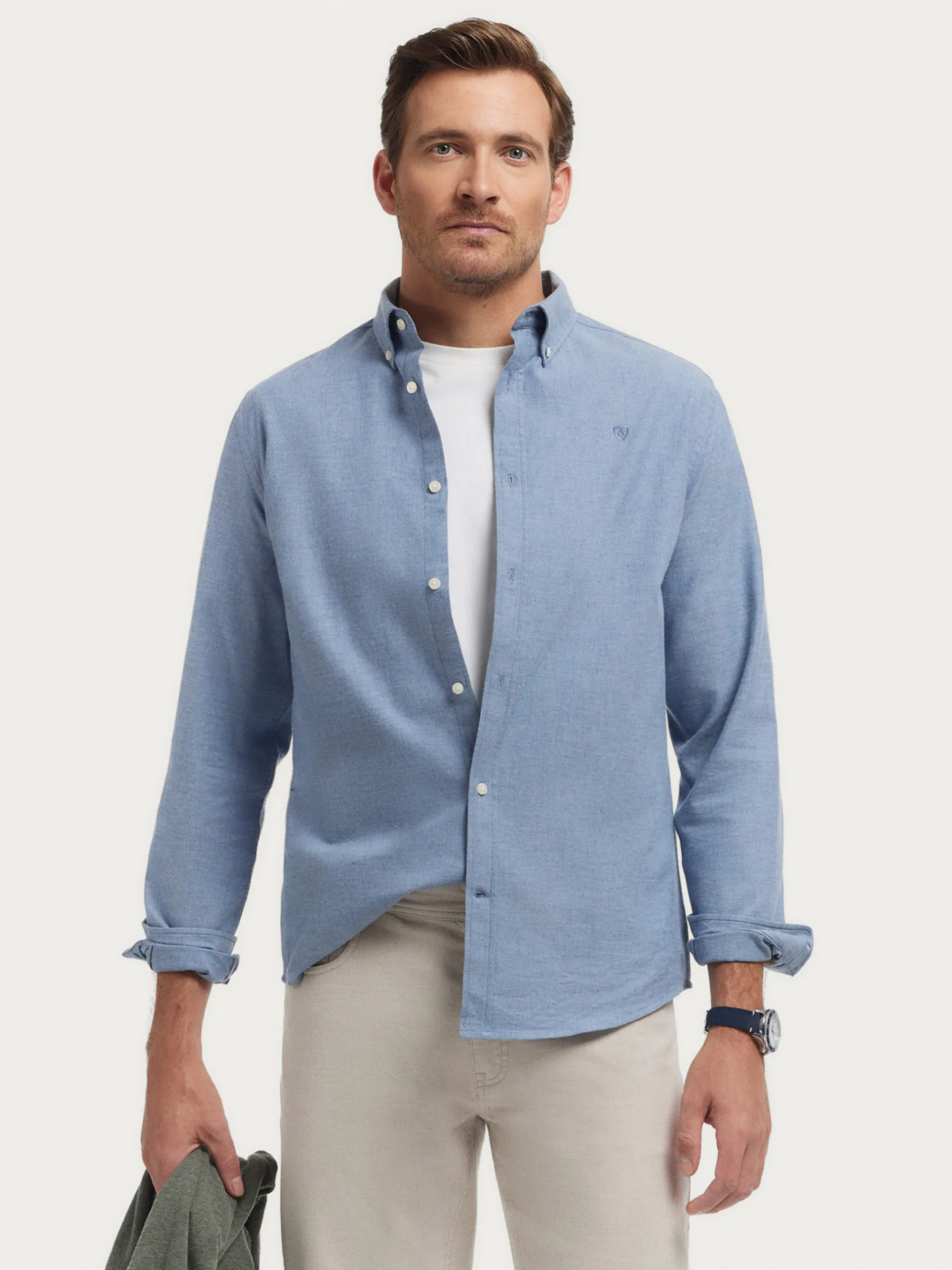 Alvaro Moreno CAMISA FLANNEL TWILL-Hombre Franela