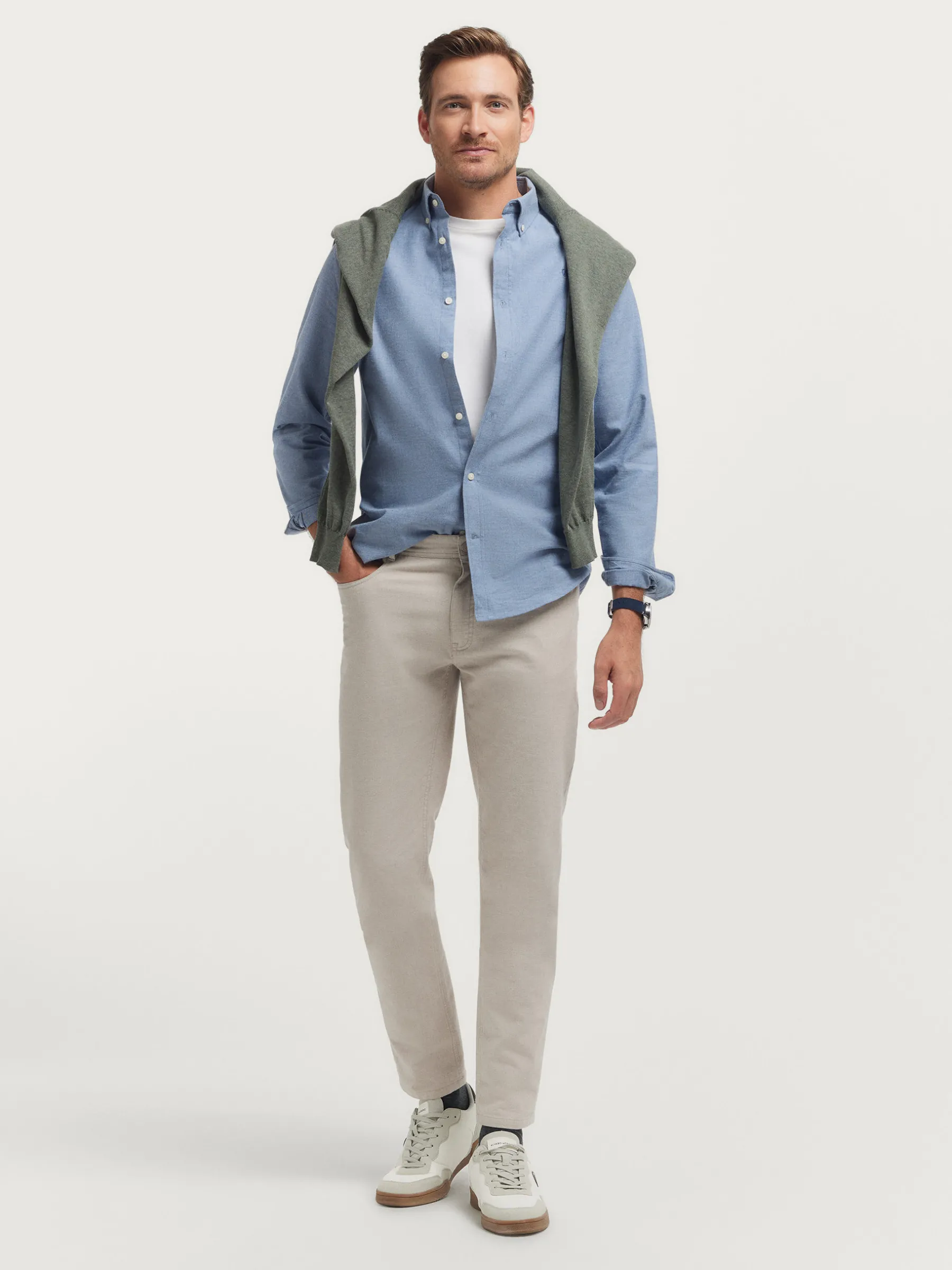 Alvaro Moreno CAMISA FLANNEL TWILL-Hombre Franela