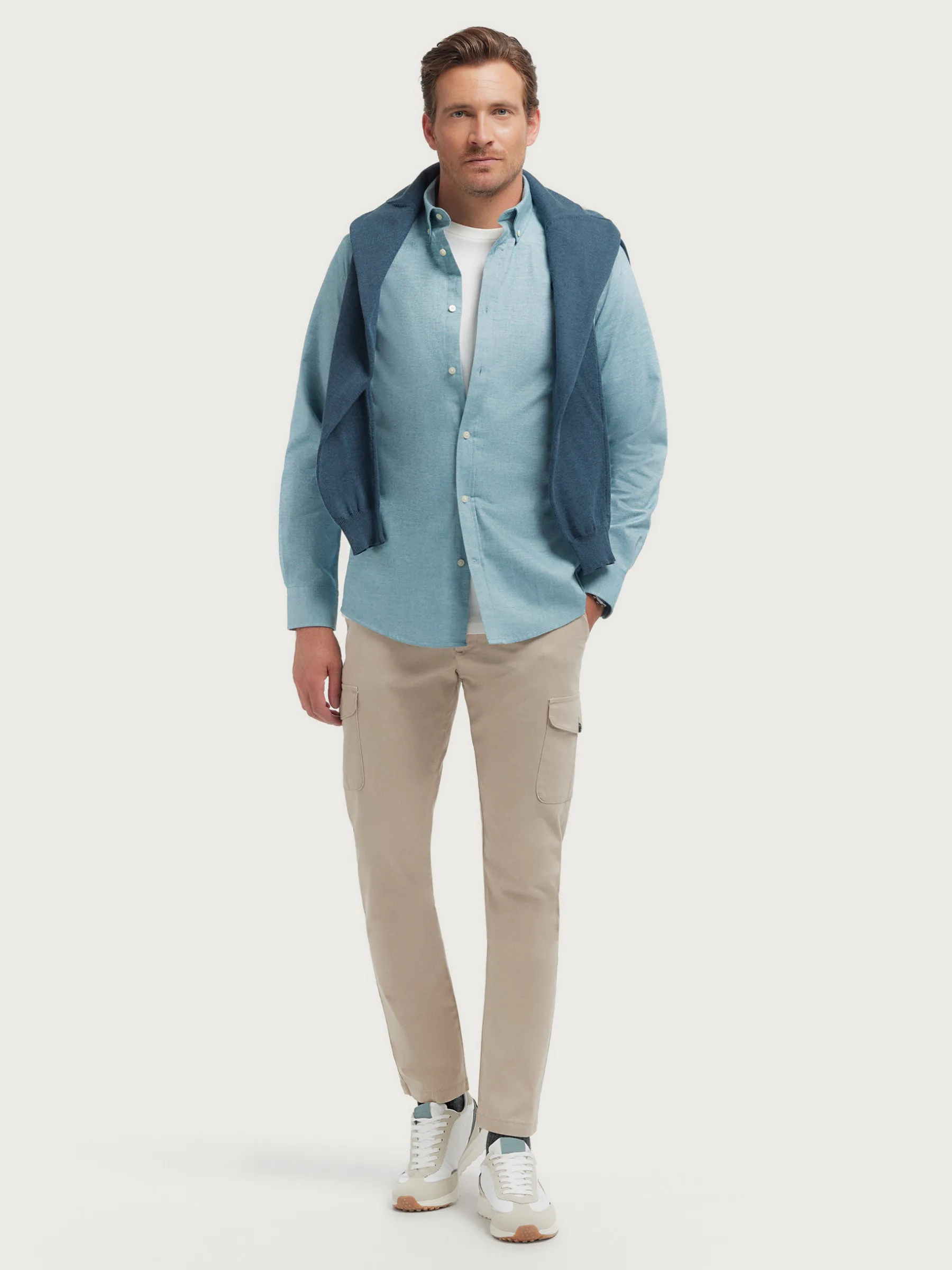 Alvaro Moreno CAMISA FLANNEL TWILL-Hombre Franela