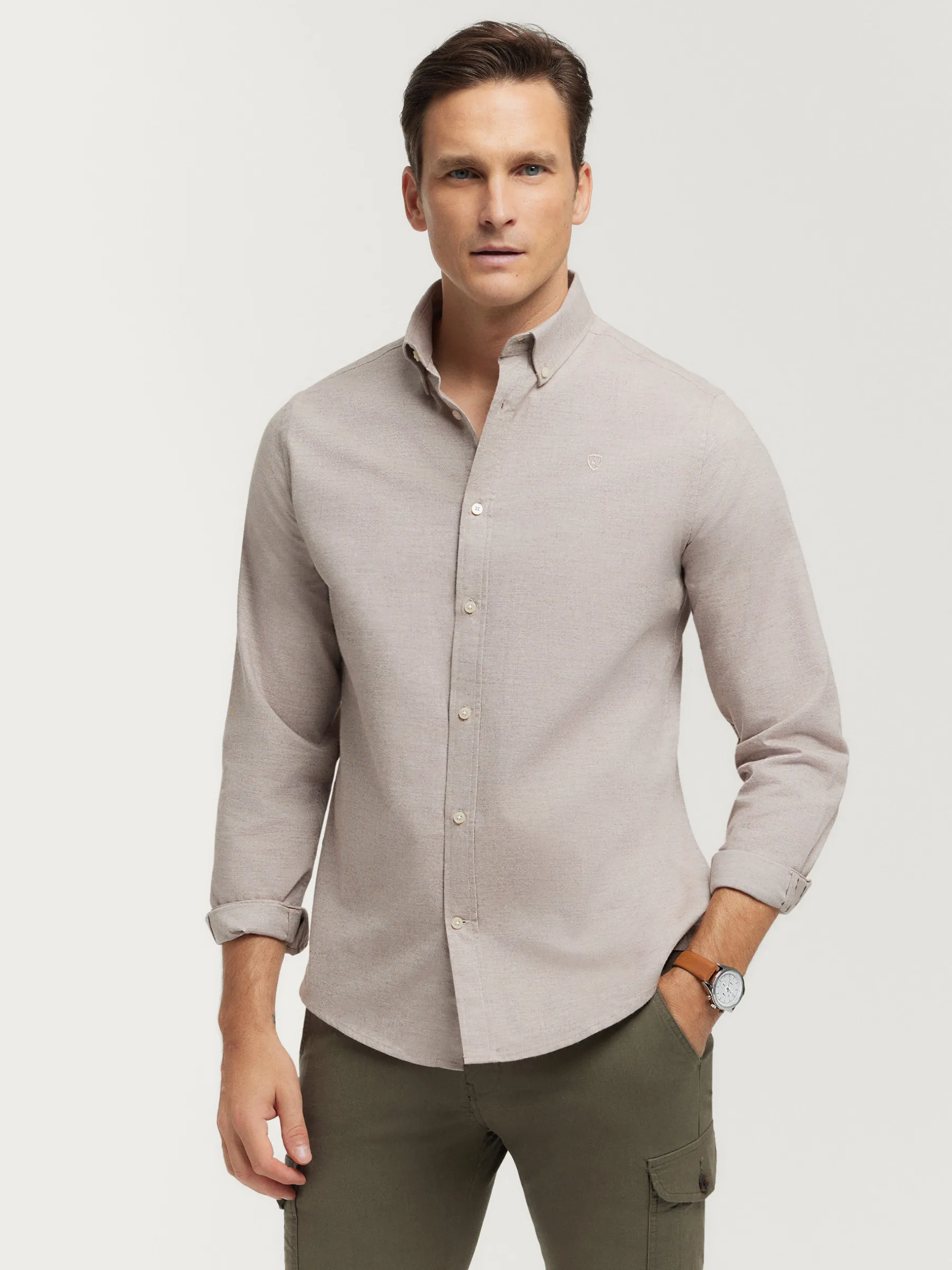 Alvaro Moreno CAMISA FLANNEL TWILL-Hombre Franela