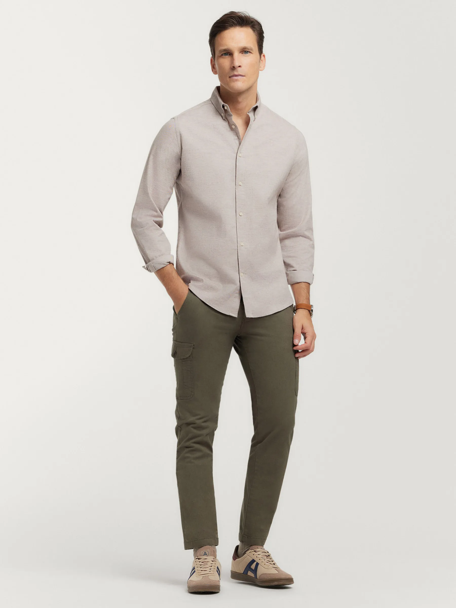 Alvaro Moreno CAMISA FLANNEL TWILL-Hombre Franela