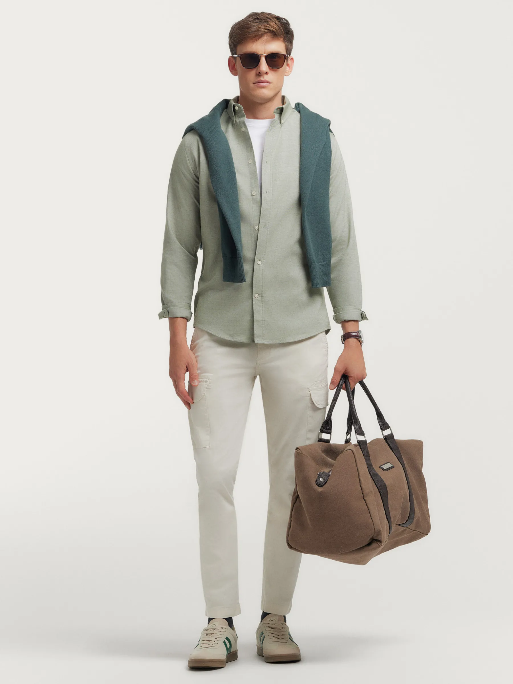 Alvaro Moreno CAMISA FLANNEL TWILL-Hombre Franela