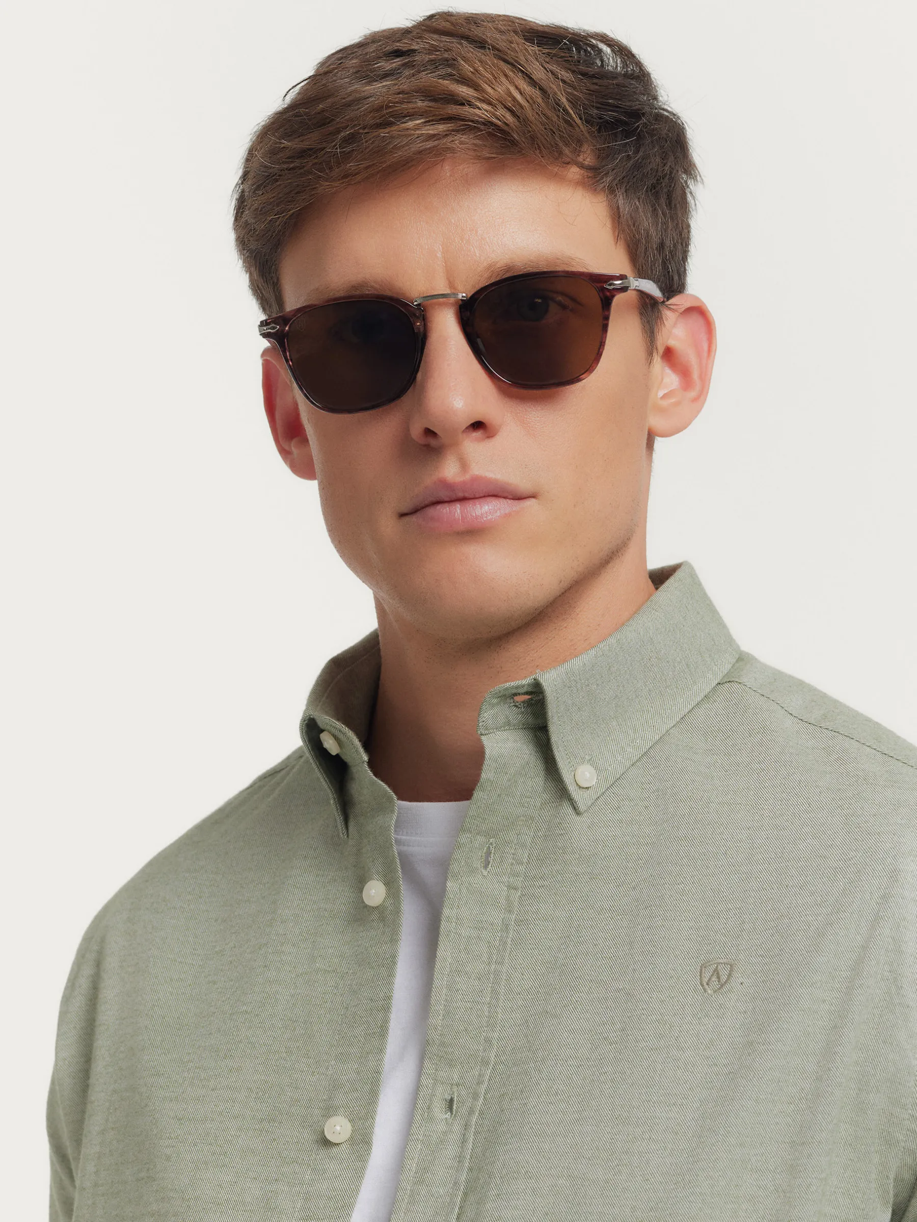 Alvaro Moreno CAMISA FLANNEL TWILL-Hombre Franela