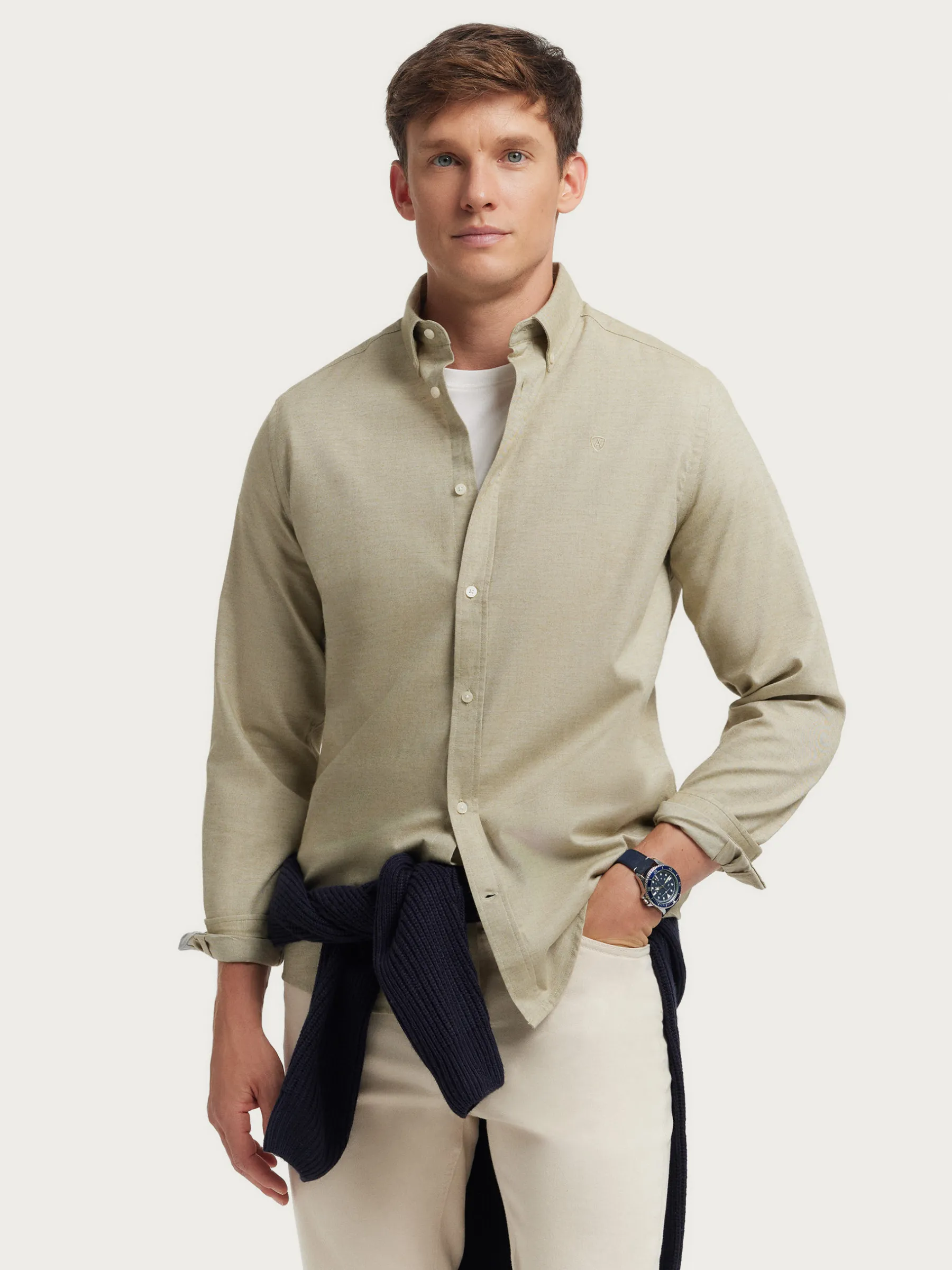 Alvaro Moreno CAMISA FLANNEL TWILL-Hombre Franela