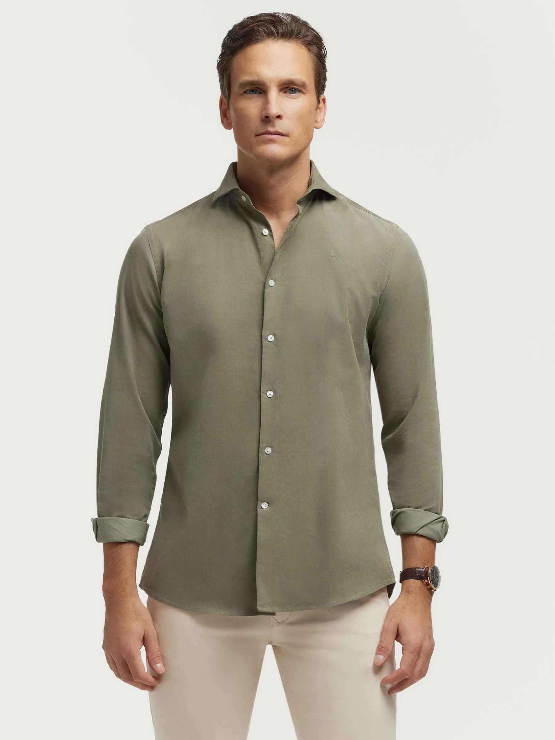 Alvaro Moreno CAMISA MICROPANA JACK VERDE-Hombre Casual