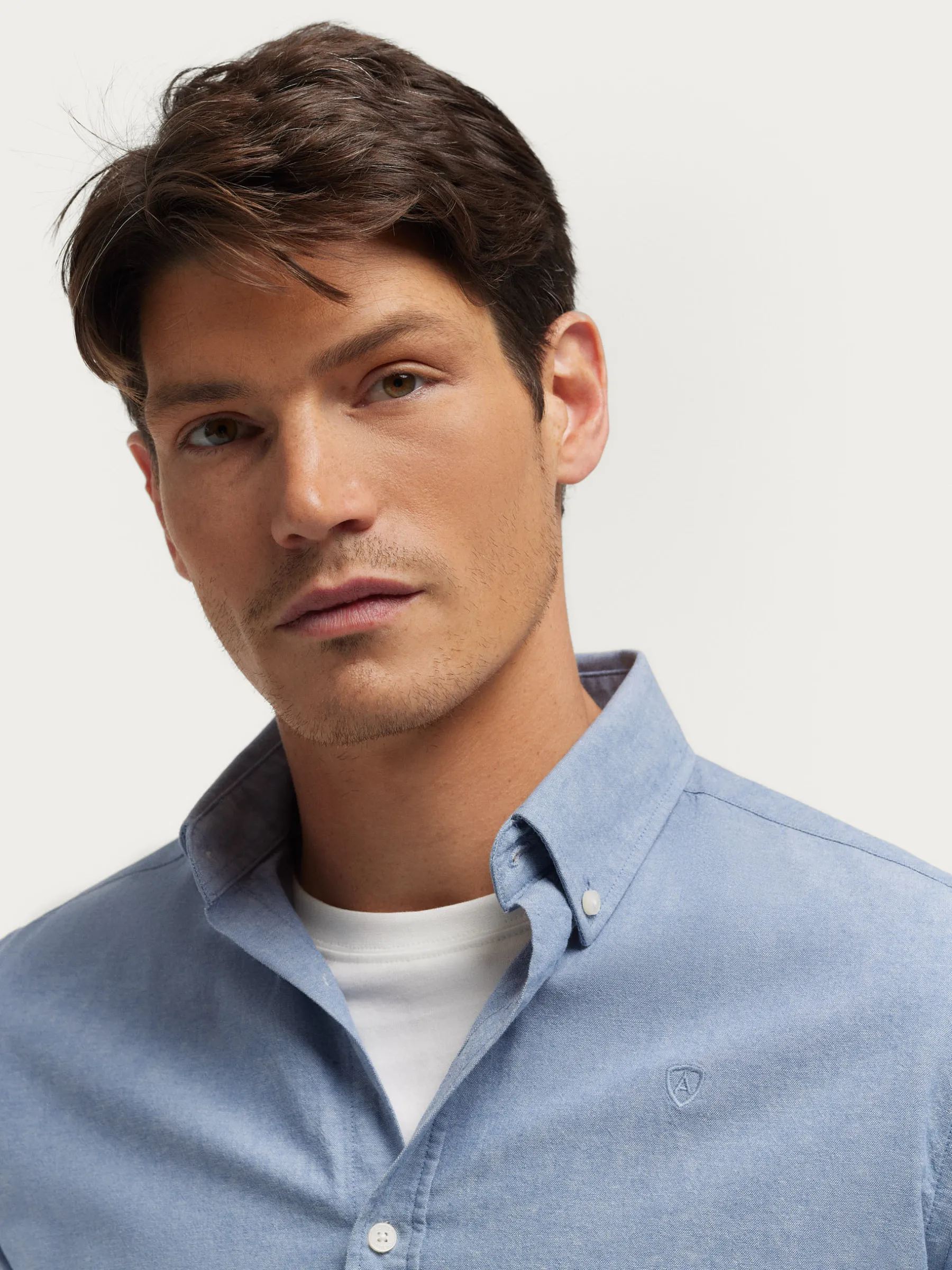 Alvaro Moreno CAMISA OXFORD CHAMBRAY-Hombre Oxford