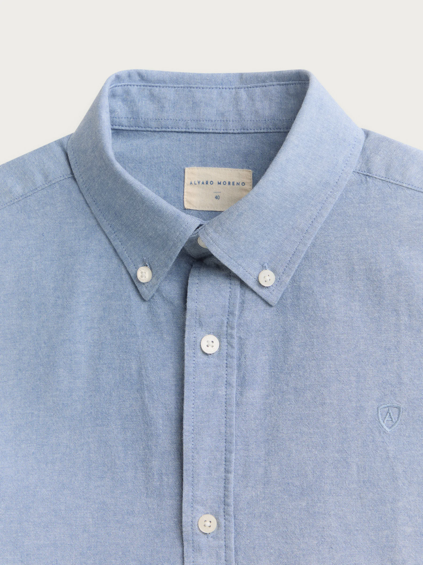 Alvaro Moreno CAMISA OXFORD CHAMBRAY-Hombre Oxford