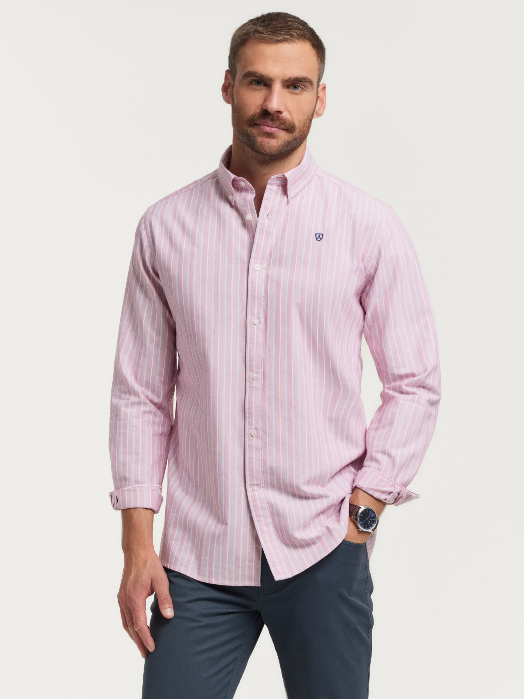 Alvaro Moreno CAMISA OXFORD FANCY STR-Hombre Oxford
