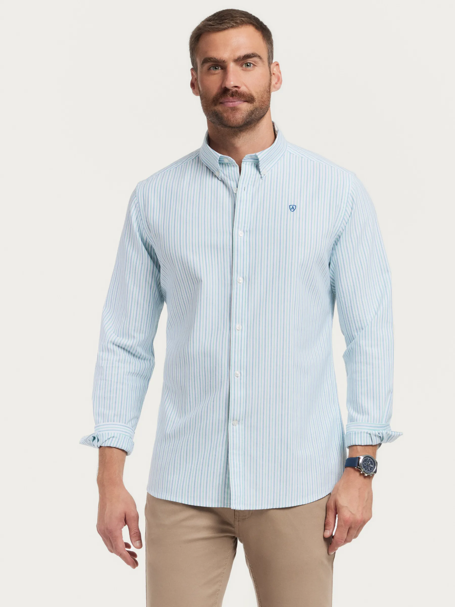 Alvaro Moreno CAMISA OXFORD FANCY STR-Hombre Oxford