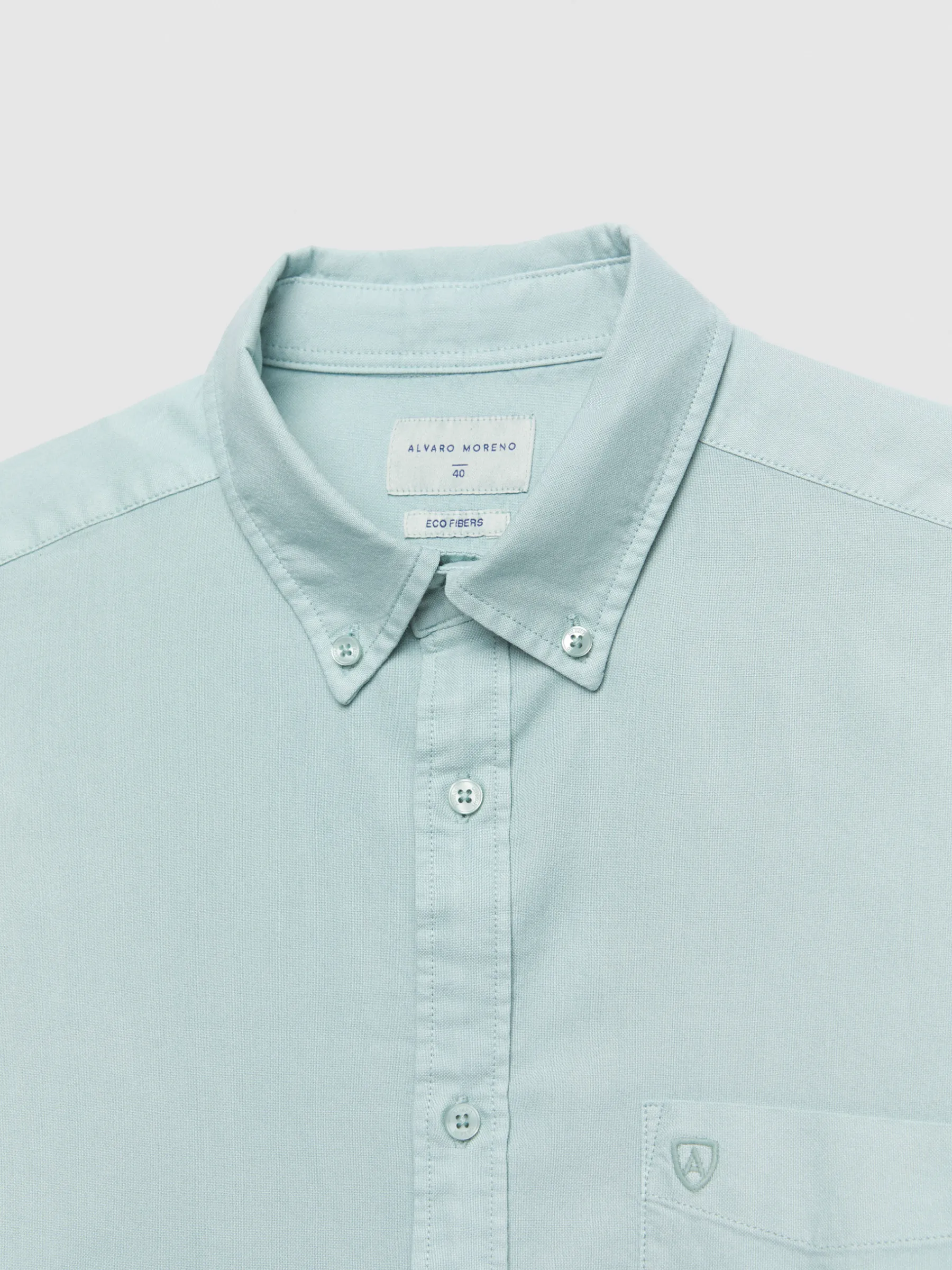 Alvaro Moreno CAMISA OXFORD POCKET DYE-Hombre Oxford