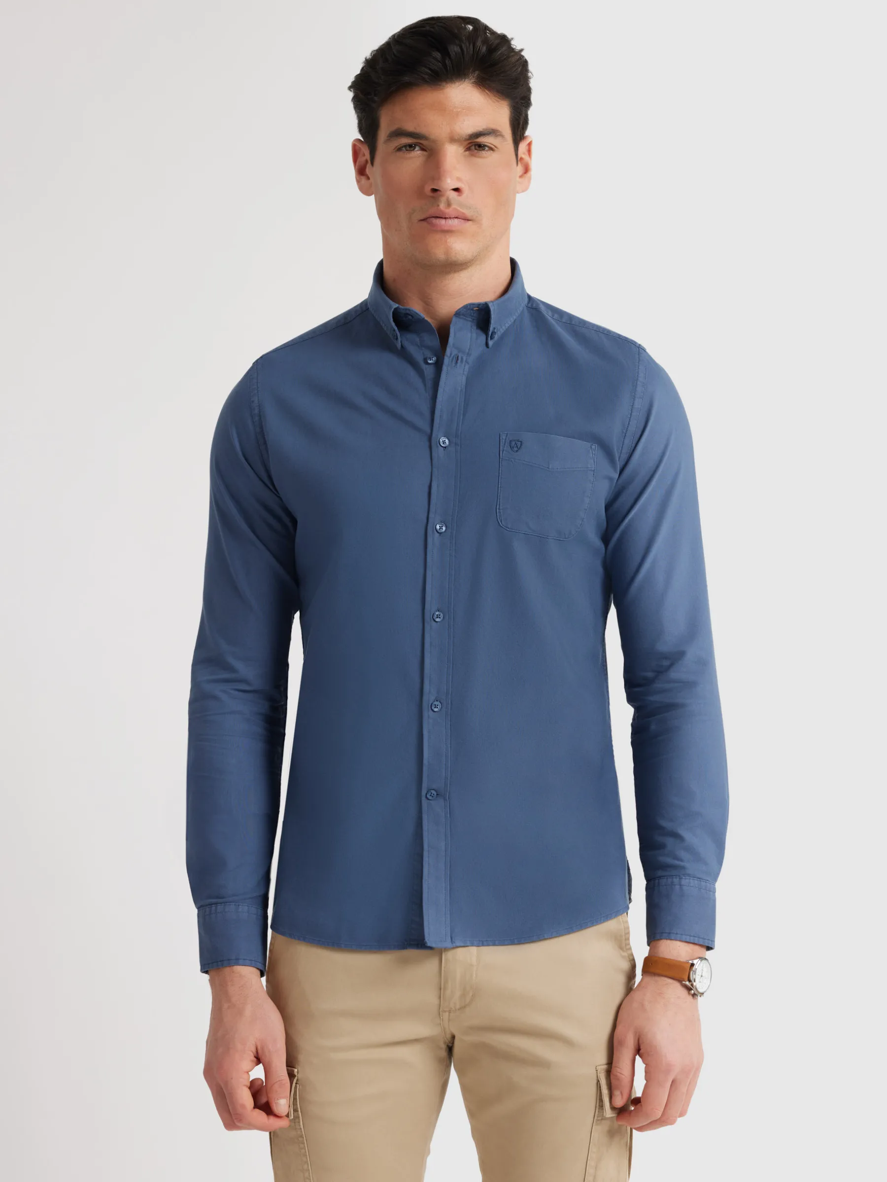 Alvaro Moreno CAMISA OXFORD POCKET DYE-Hombre Oxford