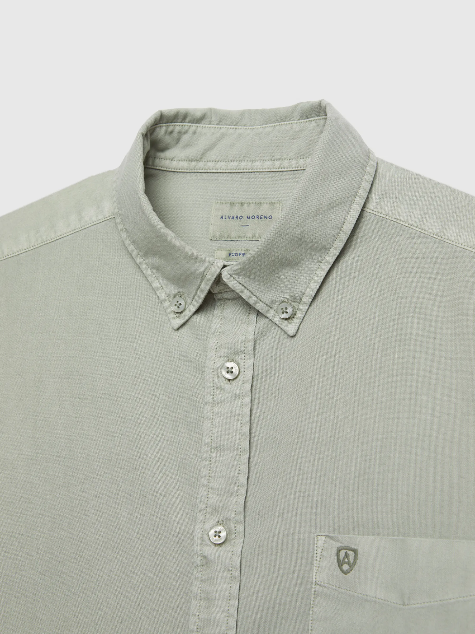 Alvaro Moreno CAMISA OXFORD POCKET DYE-Hombre Oxford
