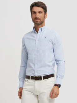 Alvaro Moreno CAMISA OXFORD RAYAS BASIC-Hombre Oxford