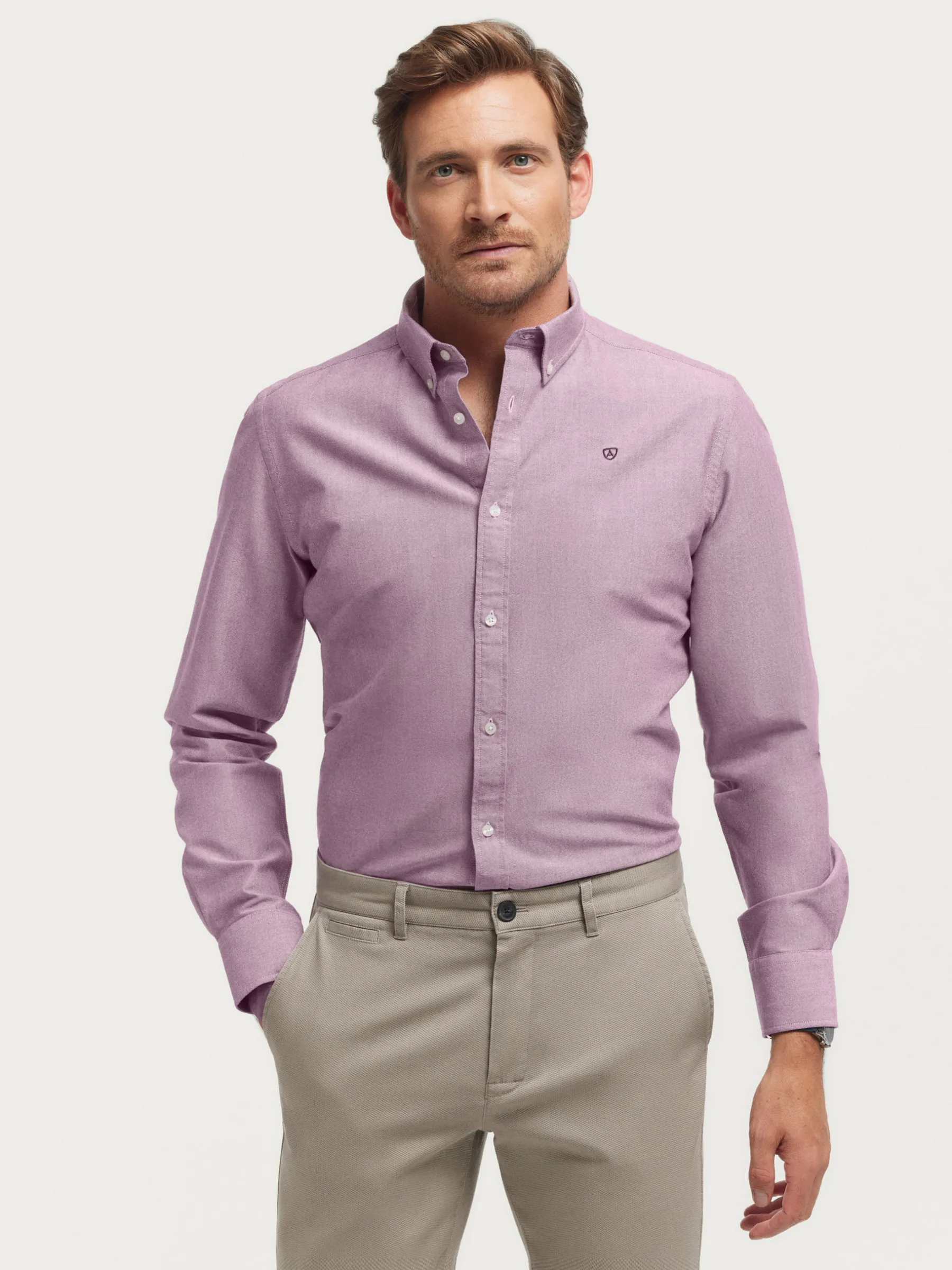 Alvaro Moreno CAMISA OXFORD SOLID-Hombre Oxford