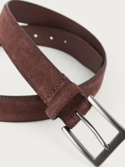 Alvaro Moreno CINTURON ANTE VESTIR MARRÓN-Hombre Cinturones