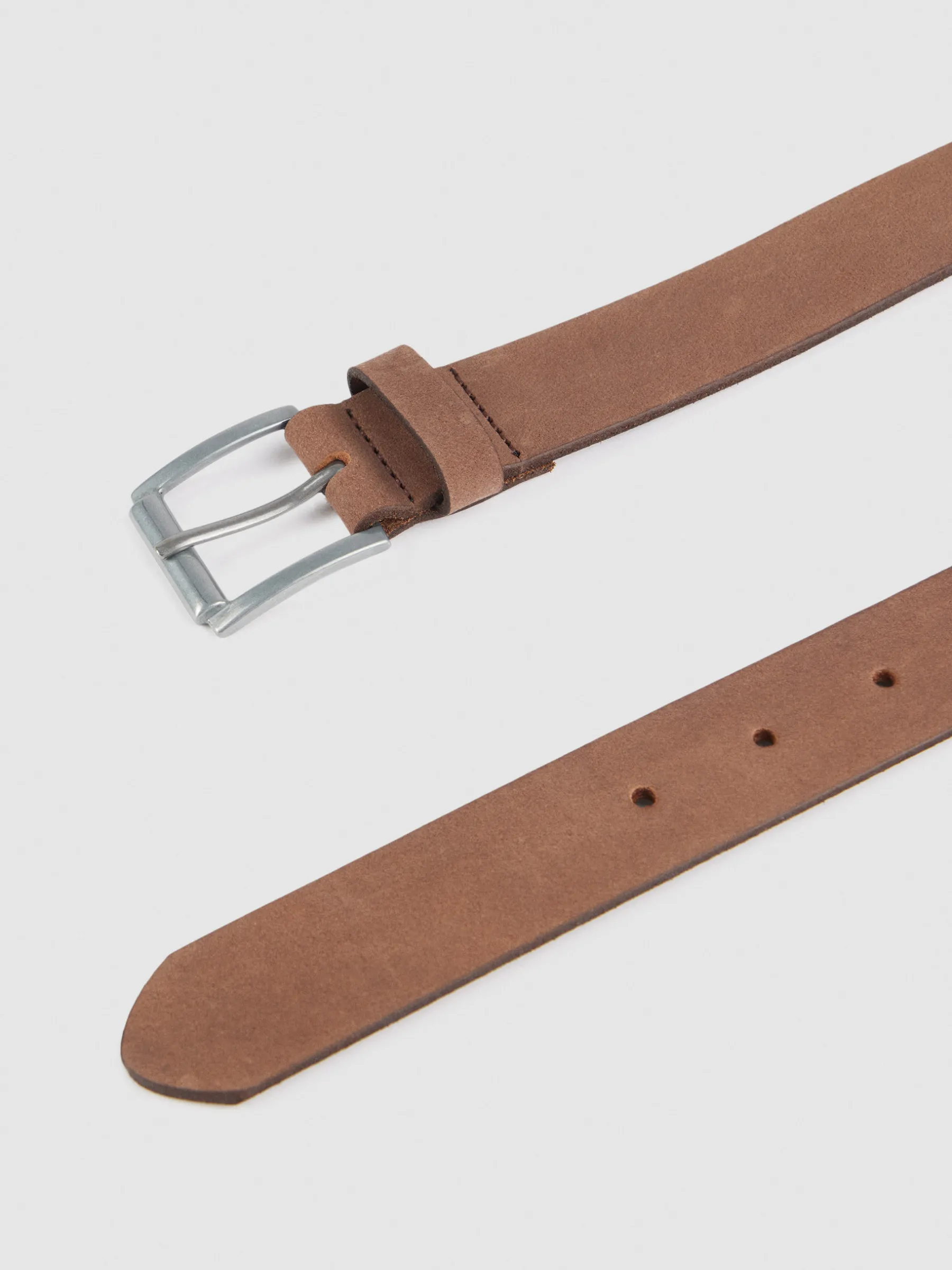 Alvaro Moreno CINTURON NOBUCK MARRÓN-Hombre Cinturones