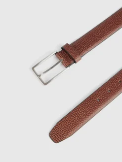 Alvaro Moreno CINTURON VESTIR LEATHER MARRÓN-Hombre Cinturones