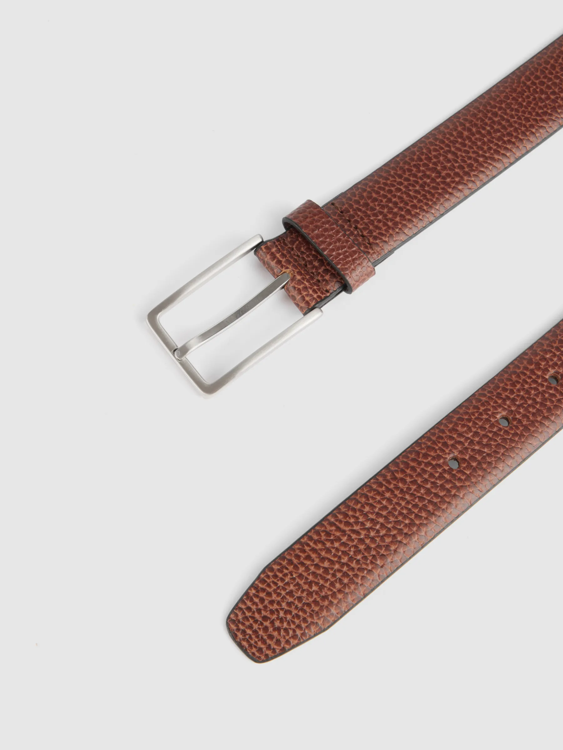 Alvaro Moreno CINTURON VESTIR LEATHER MARRÓN-Hombre Cinturones