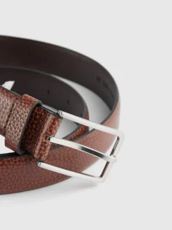 Alvaro Moreno CINTURON VESTIR LEATHER MARRÓN-Hombre Cinturones