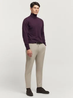 Alvaro Moreno JERSEY ROLL COLLAR BURDEOS-Hombre Jerséis