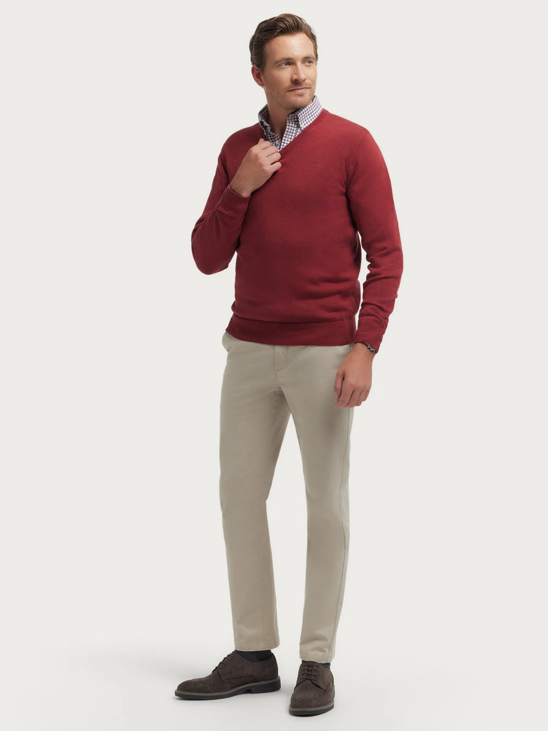 Alvaro Moreno JERSEY V-NECK TRENDY-Hombre Jerséis