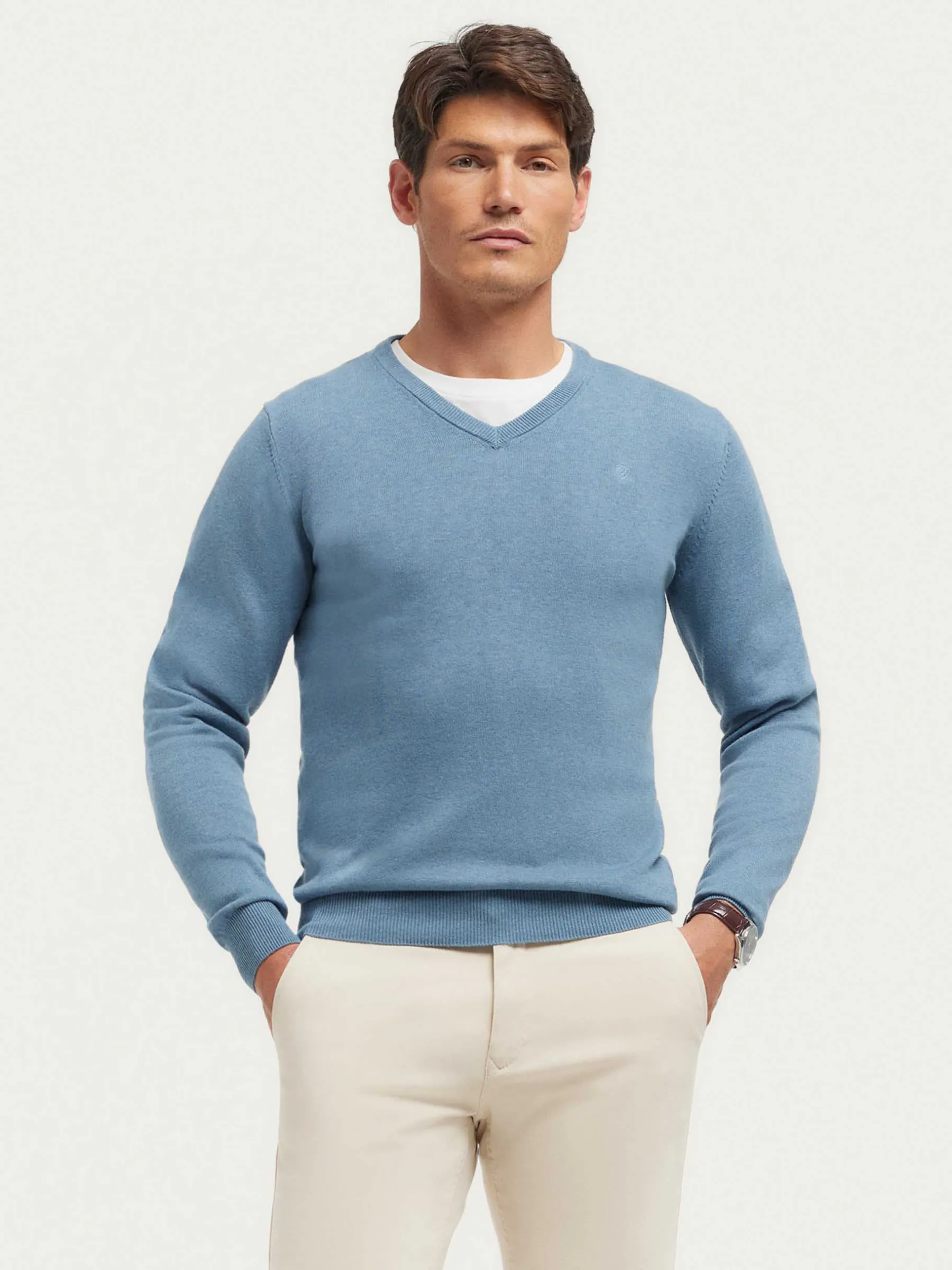 Alvaro Moreno JERSEY V-NECK TRENDY-Hombre Jerséis