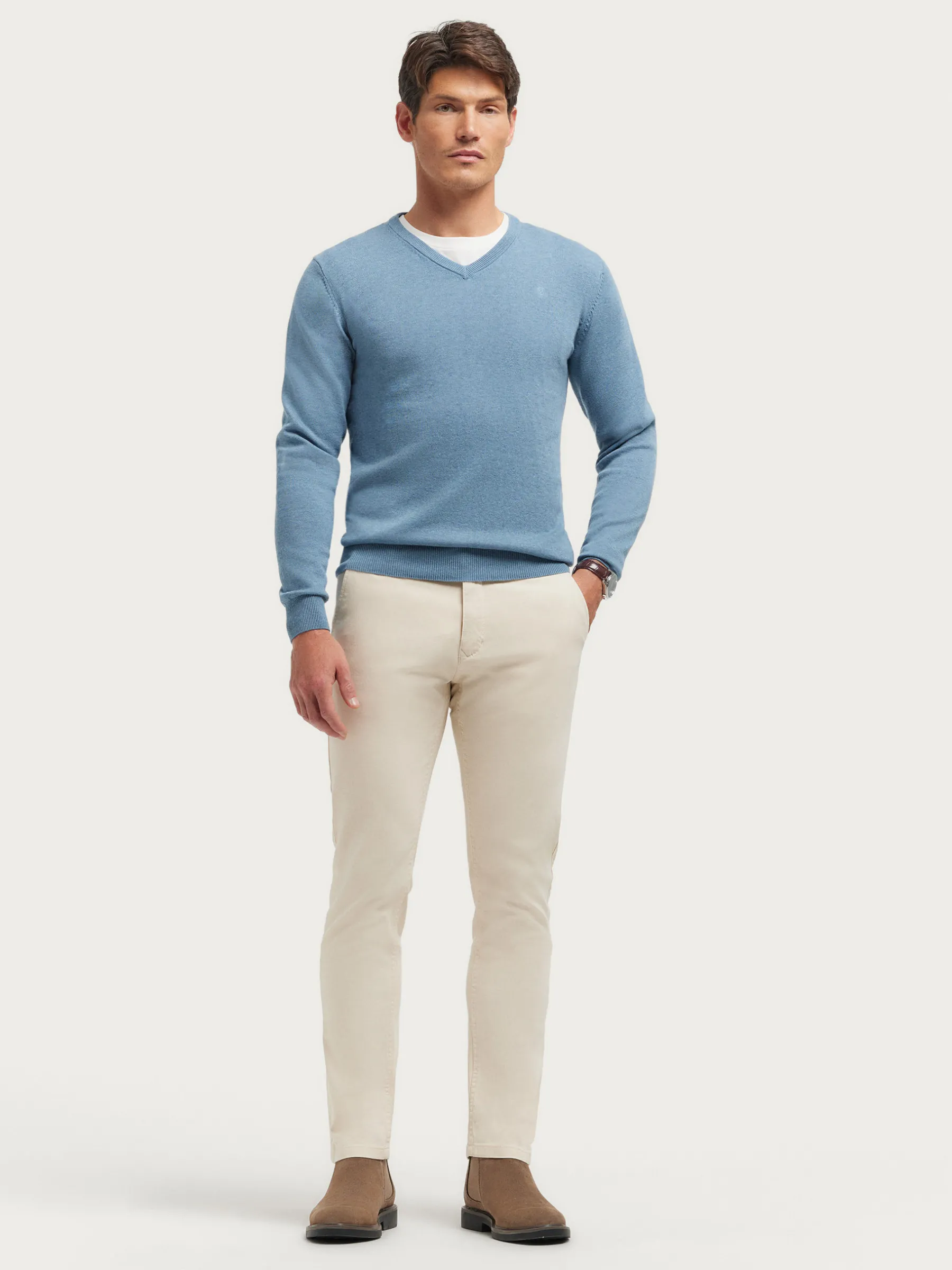 Alvaro Moreno JERSEY V-NECK TRENDY-Hombre Jerséis