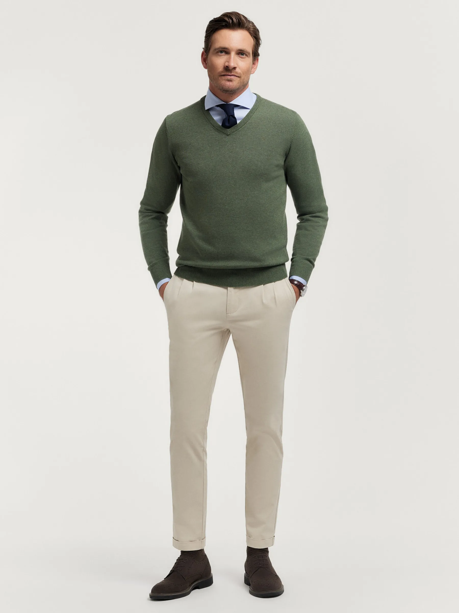 Alvaro Moreno JERSEY V-NECK TRENDY-Hombre Jerséis