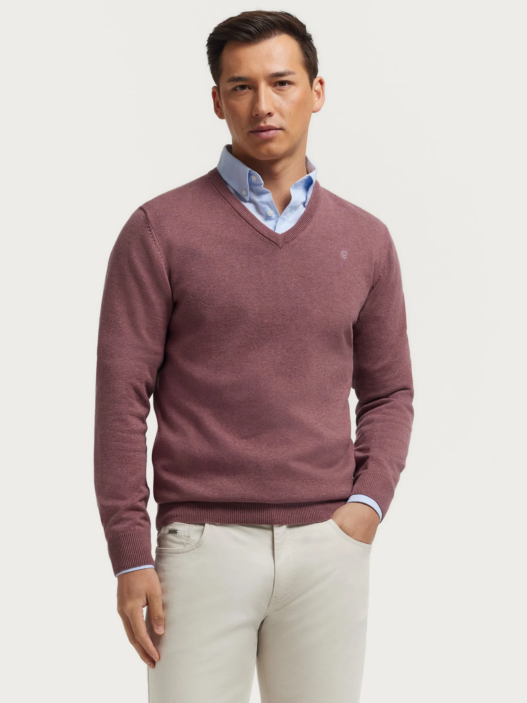 Alvaro Moreno JERSEY V-NECK TRENDY-Hombre Jerséis