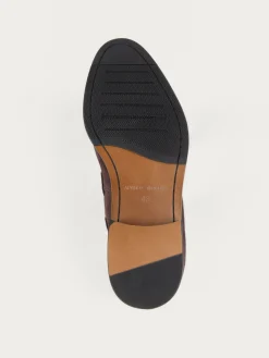 Alvaro Moreno MOCASIN SERRAJE BORLAS MARRÓN-Hombre Vestir