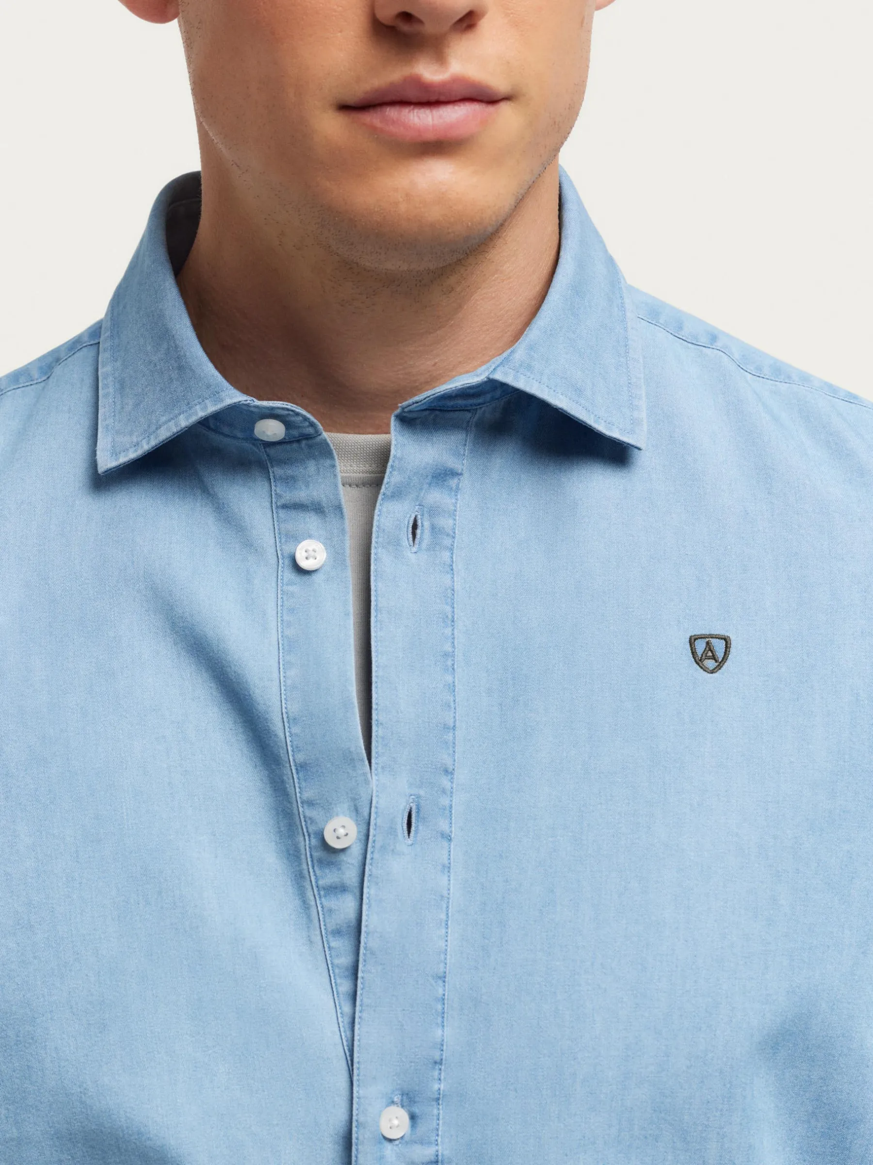 Alvaro Moreno POLERA DENIM-Hombre Poleras|Casual